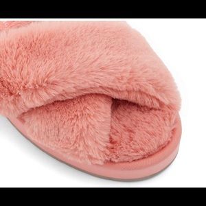 Black Plush Slippers